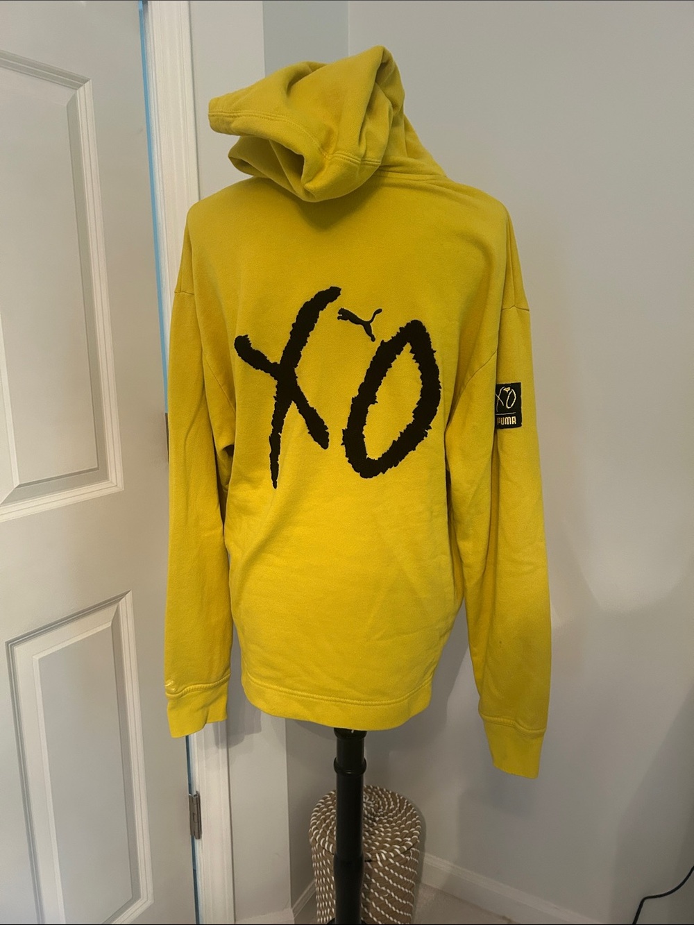 Coolest Used / Worn Puma x The Weeknd XO Yellow Crewneck Hoodie Graphic